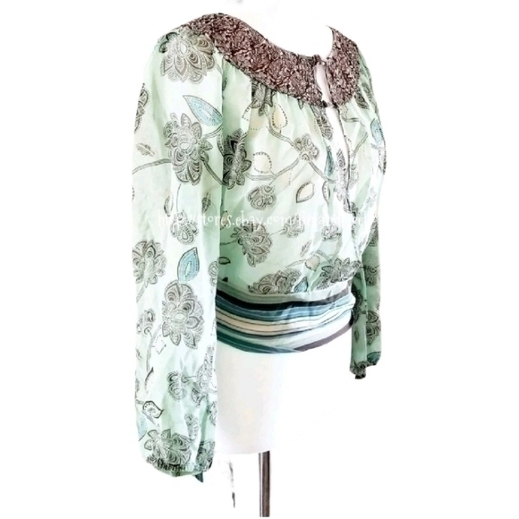 BCBG MAXAZRIA 100% SILK OPEN BACK TOP SZ XS - Picture 3 of 8